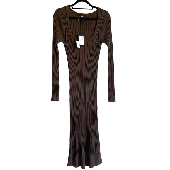 Paige Wool Side Slit Benita Long Dress Sweater Long Sleeve Size L NWT - Picture 4 of 12